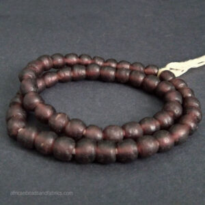African Beads Ghana Krobo Recycled Glass 10 to 11mm dark plum African Beads Ghana Krobo Recycled Glass 10 to 11mm dark plum