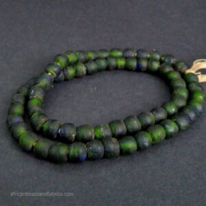 Dark African Recycled Glass Beads Krobo Ghana 8 to 9 mm Dark African Recycled Glass Beads Krobo Ghana 8 to 9 mm