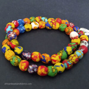 Afican-Beads-Ghana-Refashioned-Glass-Round-10-to-11mm-mixed-lot.-jpg