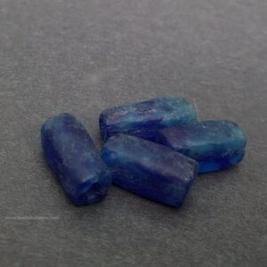African Recycled Glass Beads Cuboid blue
