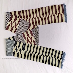 Kente Fabric Graduation Stole Handwoven Brown and Black Kente Fabric Graduation Stole Handwoven Brown and Black