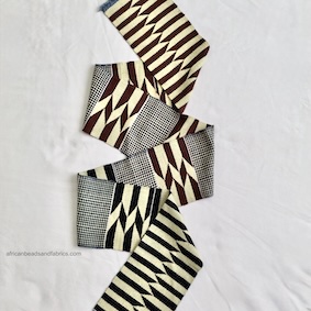 Kente Graduation Stole Ghana Handwoven Cloth Brown