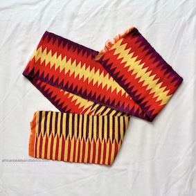 Kente Graduation Stole Ghana Handwoven Cloth Red purple 2 Kente Graduation Stole Ghana Handwoven Cloth Red purple 2