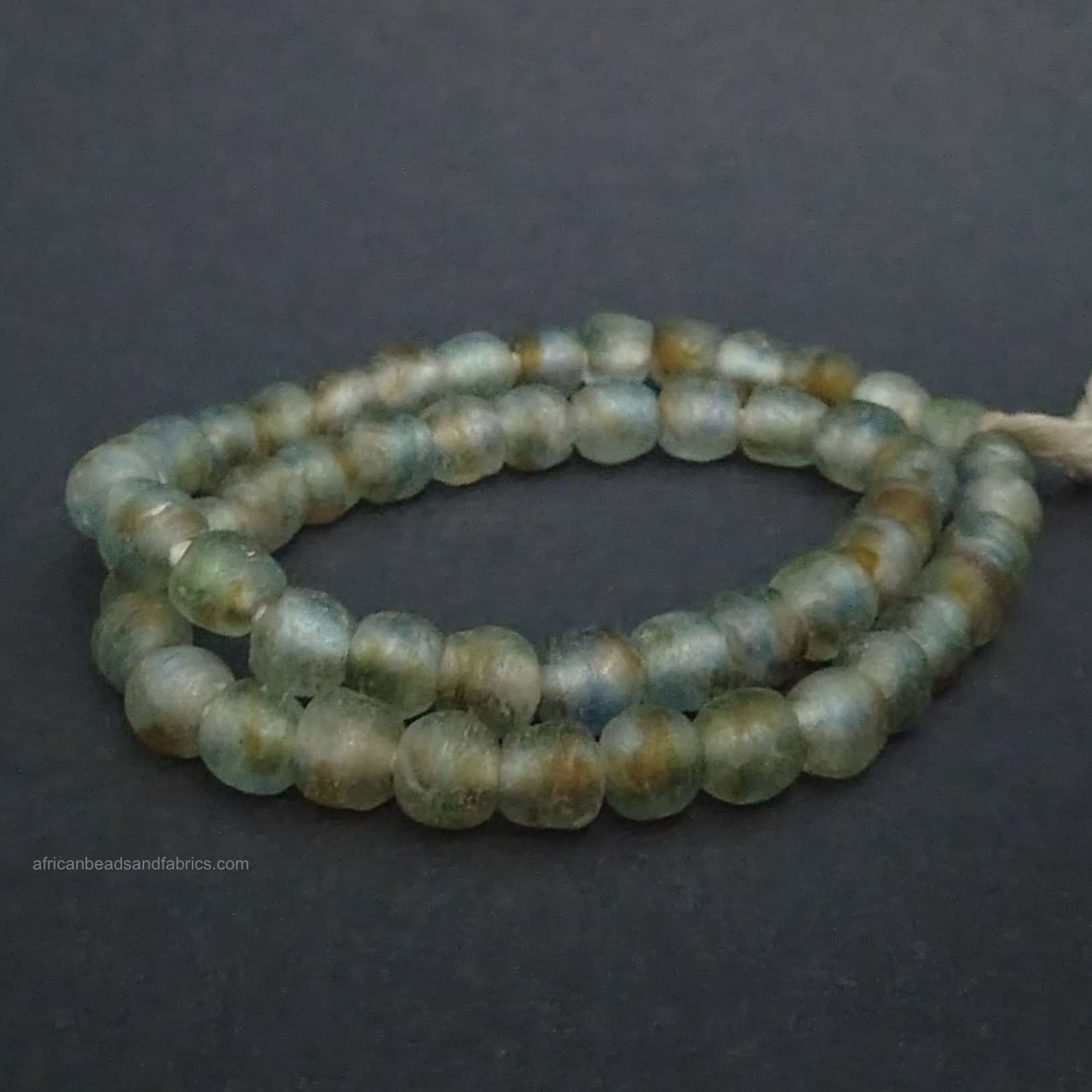 African Beads Handmade Recycled Glass Earthy Tones 10mm