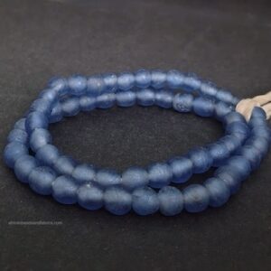 African Beads Round Blue Recycled glass 9 to 10mm African Beads Round Blue Recycled glass 9 to 10mm