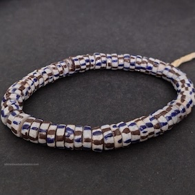 African Disc Beads 10mm Hand-Painted White