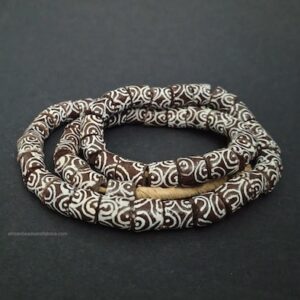 African tube beads chocolate brown African tube beads chocolate brown