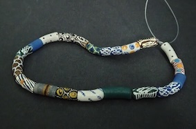 African tube beads mixed lot strand 2