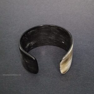 Horn cuff bangle solid 1 view 2