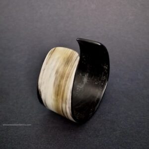 Horn cuff bangle solid 1 view 3